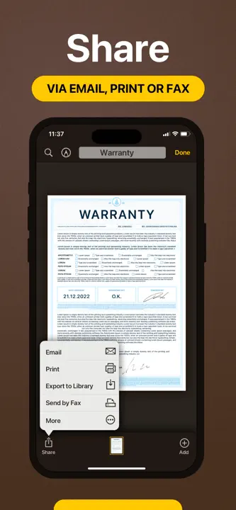 My Scans, best PDF Scanner App: Screenshot 6 von 6