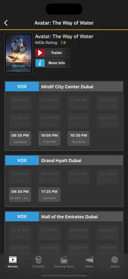 Game screenshot UAE Cinema Showtimes apk