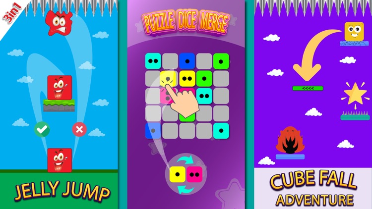 Fuzzy Dice: Puzzle Games 3 in1