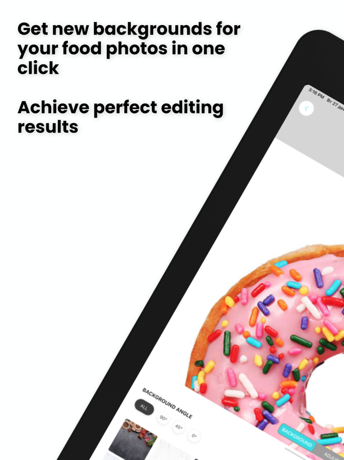 Food App camera and photo editor