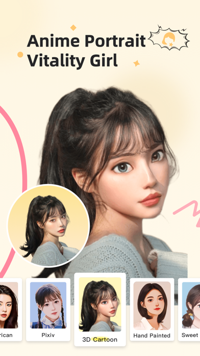 Cartoon Avatar: Hairstyle Make Screenshot