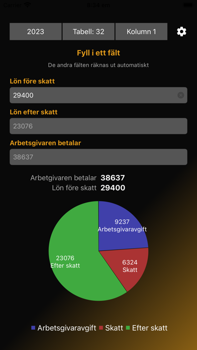 Lön & Skatt 2023 Screenshot