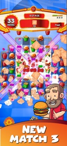 Burger Match 3 screenshot #1 for iPhone