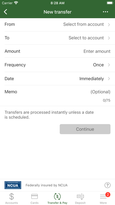 Coosa Pines FCU Online Banking Screenshot
