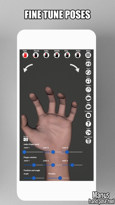 Manus - Hand reference for artのおすすめ画像3