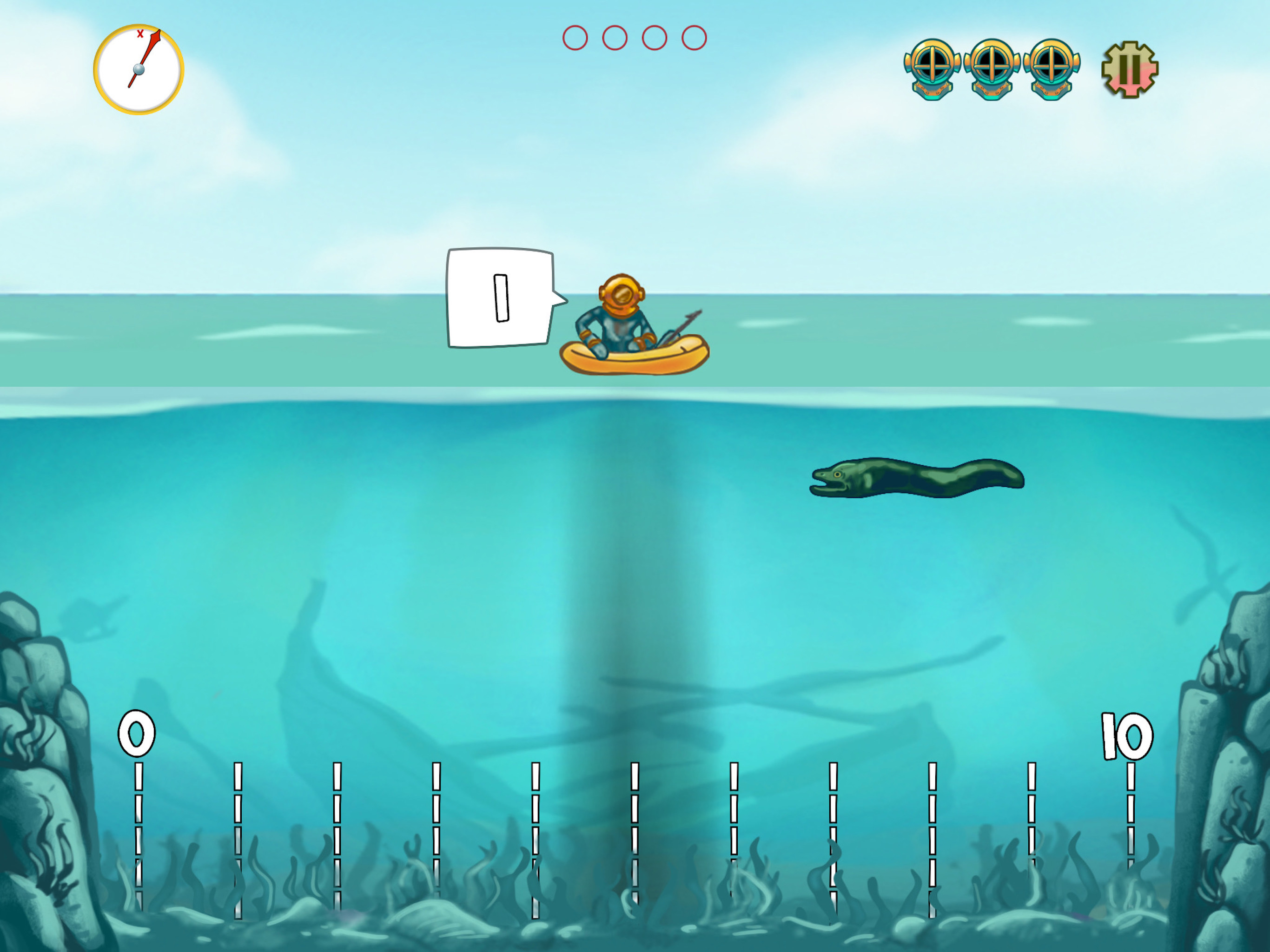 Pearl Diver: Number Line Math