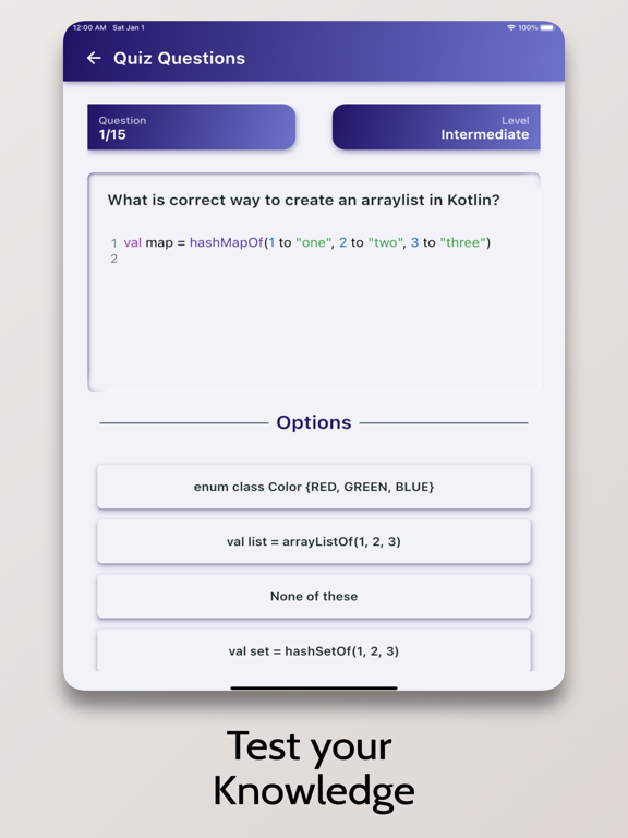 Learn Kotlin - OnePercent iPad screenshot 6 - Education app