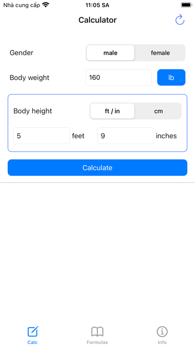 BSA Calculator: Weight, Height Screenshot