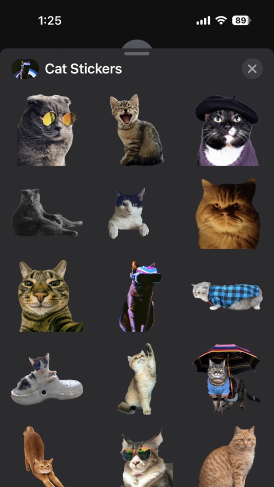 #2. Cat Sticker Pack for Messages (iOS) Podle: Jack Minehan