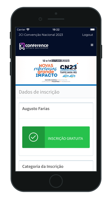 Convenção Nacional 2023 Screenshot