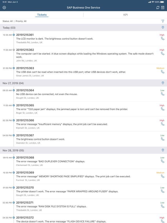 SAP Business One Service
