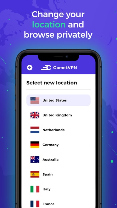 CometVPN - Safe Browsing 24/7 Screenshot