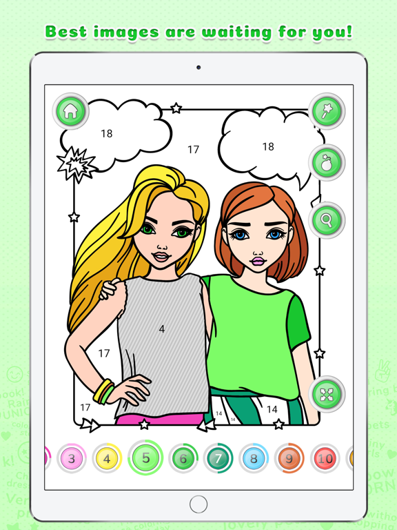 Screenshot #5 pour Color by Number for Girls
