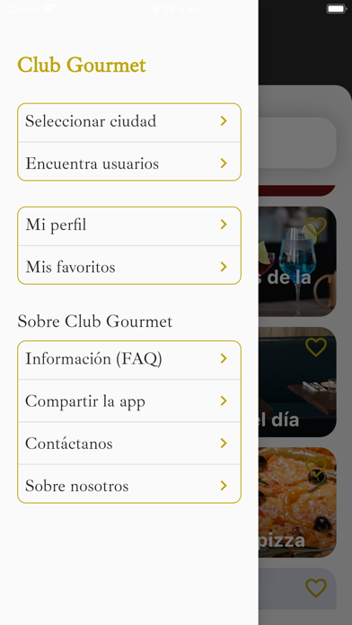 Club Gourmet App Screenshot