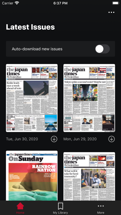 The Japan Times ePaper Edition Screenshot