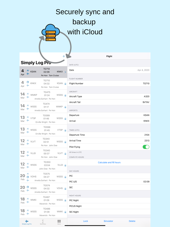 Screenshot #4 pour SimplyLog – Pilot Logbook