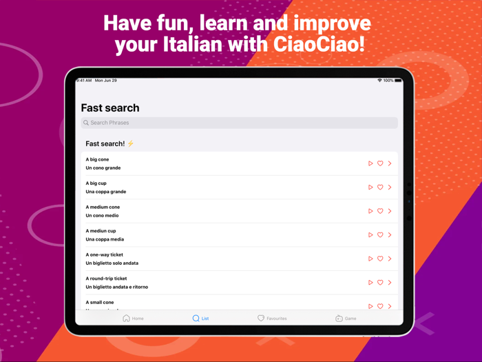 CiaoCiao - Italian Phrasebook