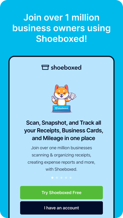 Shoeboxed Receipt Tracker and Receipt Reader screenshot 1