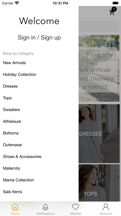 Epiphany Boutiques Screenshot