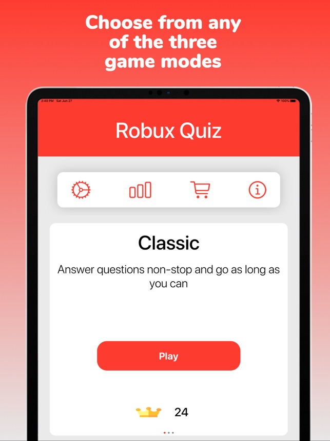 Quizes for Roblox Robux on the App Store