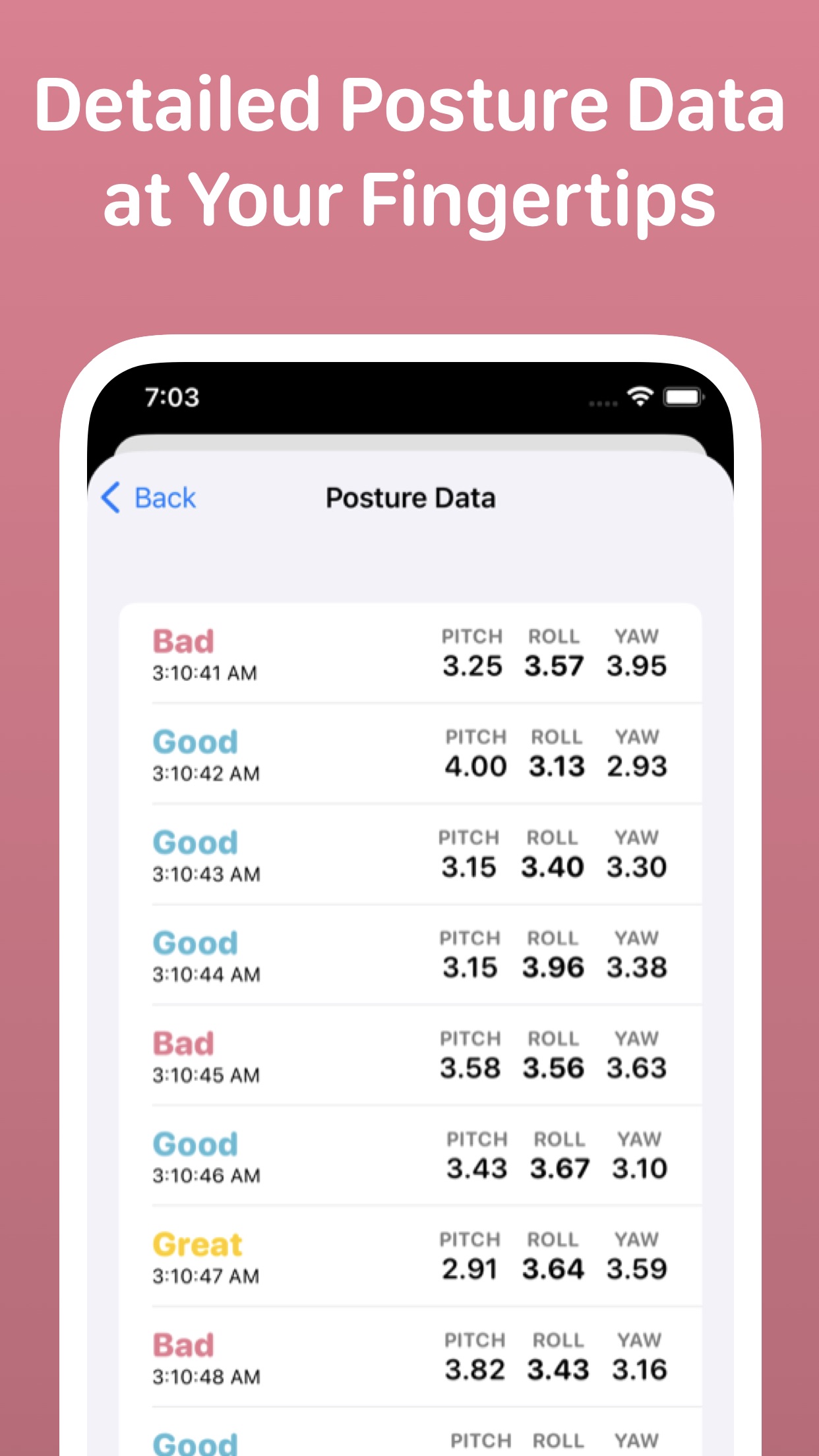 Screenshot do app Posture Pal - Improve & Alert