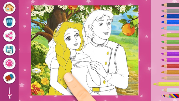 Magic Princess Coloring Book .