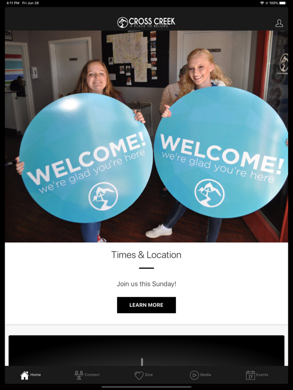 Cross Creek Church iPad screenshot 1 - Lifestyle app