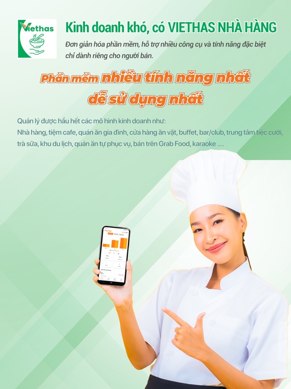 Cafe Viethas iPad screenshot 1 - Business app