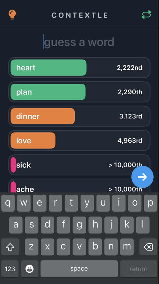 #2. Contextle - Guess the Word (iOS) By: Wordless LLC