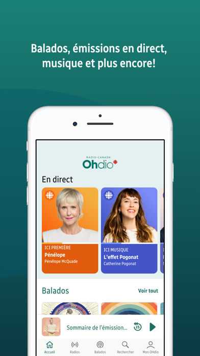 Télécharger Radio-Canada OHdio pour iPhone / iPad sur l'App Store  (Divertissement)