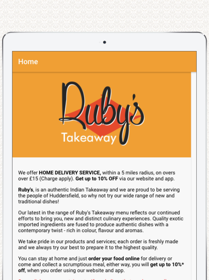 Rubys Indian Takeaway