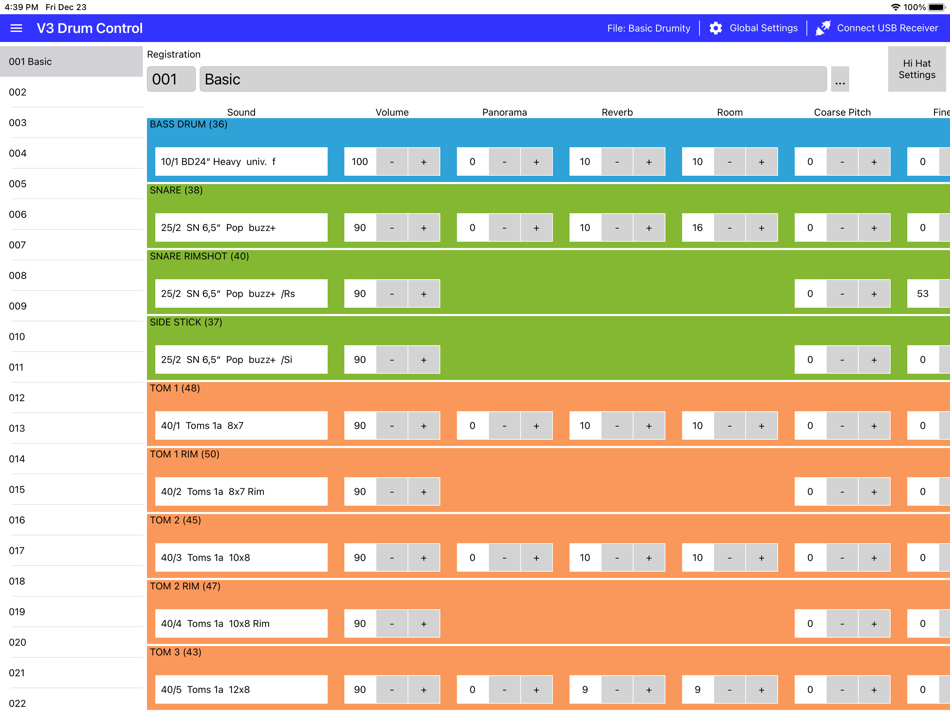 V3 DRUM CONTROL (iOS) Podle: V3SOUND GmbH V3 DRUM CONTROL (iOS) Podle: V3SOUND GmbH