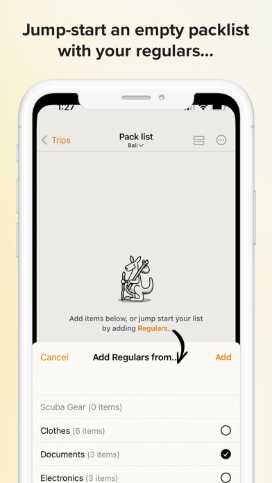Packaroo - Packing Lists Screenshot