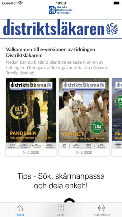 Tidningen Distriktsläkaren Screenshot