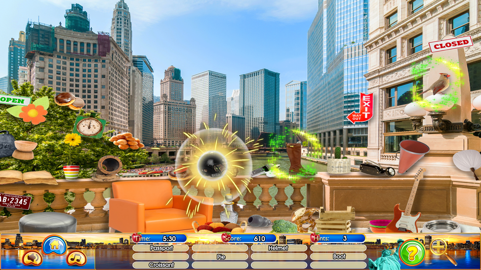 #2. Hidden Object New York Chicago (iOS) โดย: Brainfull, LLC