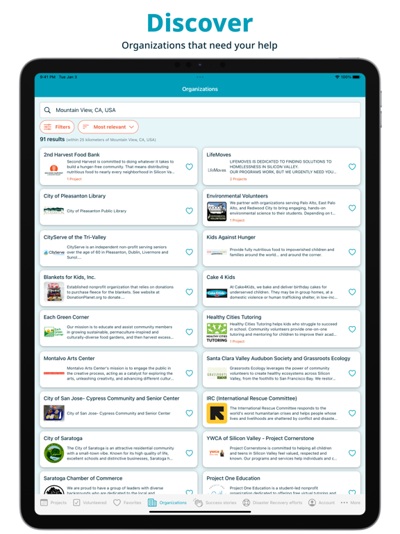 JustServe iPad screenshot 5 - Lifestyle app