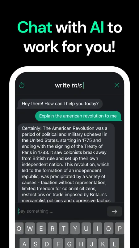 Write This - AI Text Generator screenshot 1 of 3