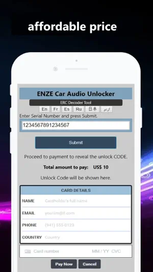 ERC Car Audio/ NAVI Unlocker screenshot 3