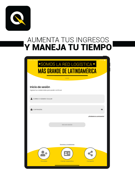 Quicker - Conductores iPad screenshot 1 - Productivity app