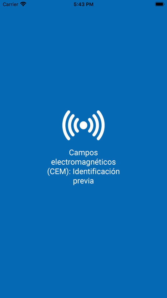 #1. Campos Electromagnéticos (CEM) (iOS) 由: Instituto Nacional de Seguridad e Higiene en el Trabajo