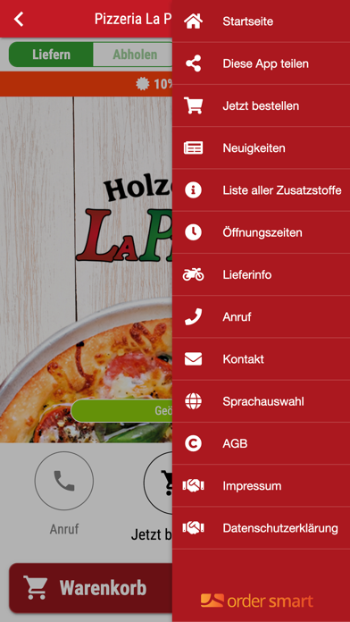 Pizzeria La Perla Holzfeuer Screenshot