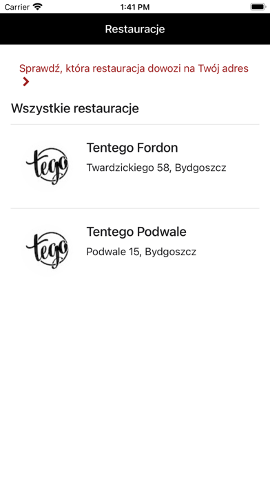 Tentego cafe&restaurant - B... Screenshot