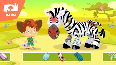 Safari vet care games for kids Screenshot