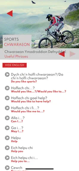 Game screenshot Chwaraeon Trwy’r Gymraeg apk