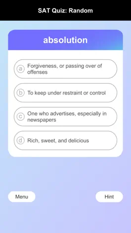 Game screenshot SAT Words Quiz apk