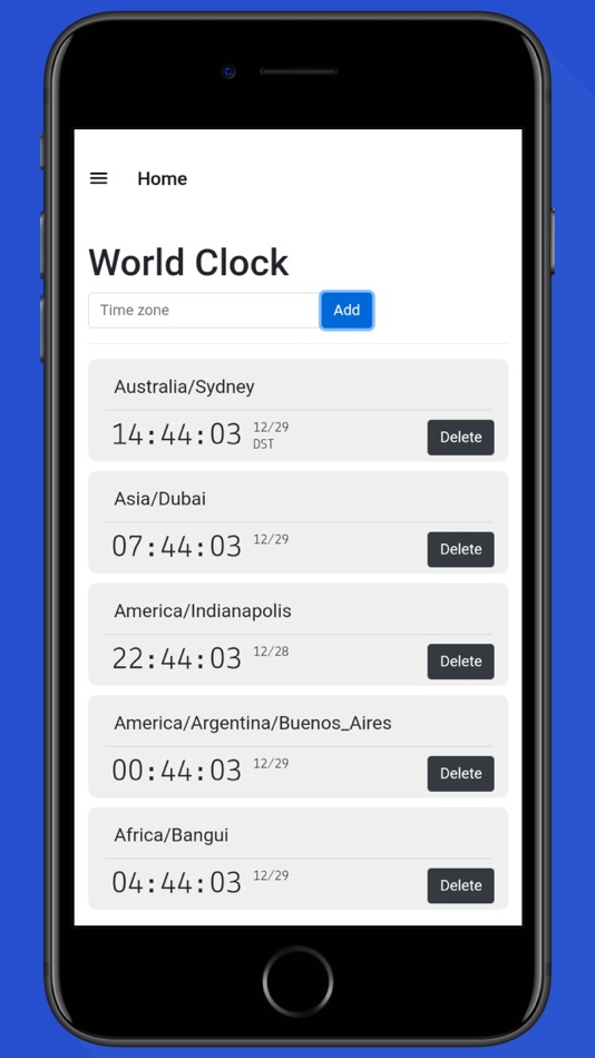 World Clock - World Time Zone - 1.0 - (iOS)