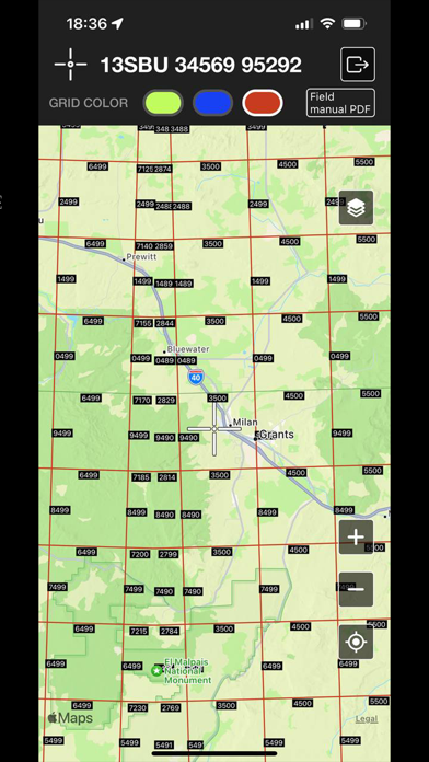 MGRS Live Map Screenshot