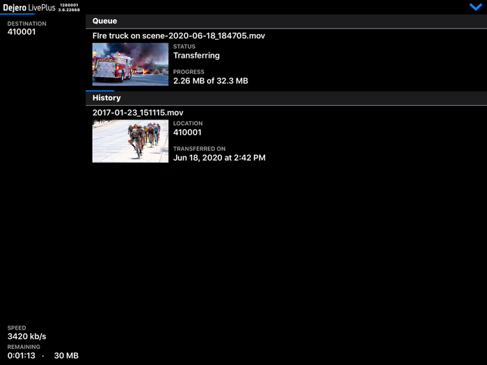 Dejero LIVE Mobile App