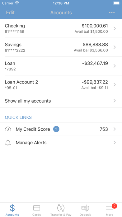 Interstate Credit Union Screenshot