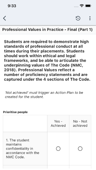 University of Bedfordshire PAD Screenshot